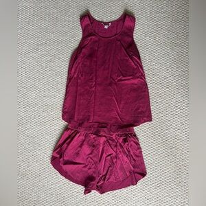 Lunya washable silk tulip back sleep set